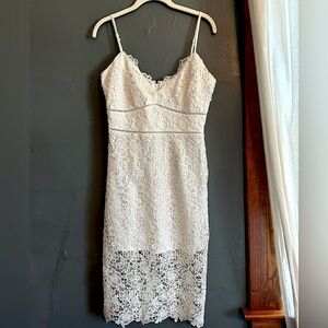 White Lace Bridal Shower Dress